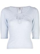 Maryam Nassir Zadeh Tie Neck Sweatshirt - Grey