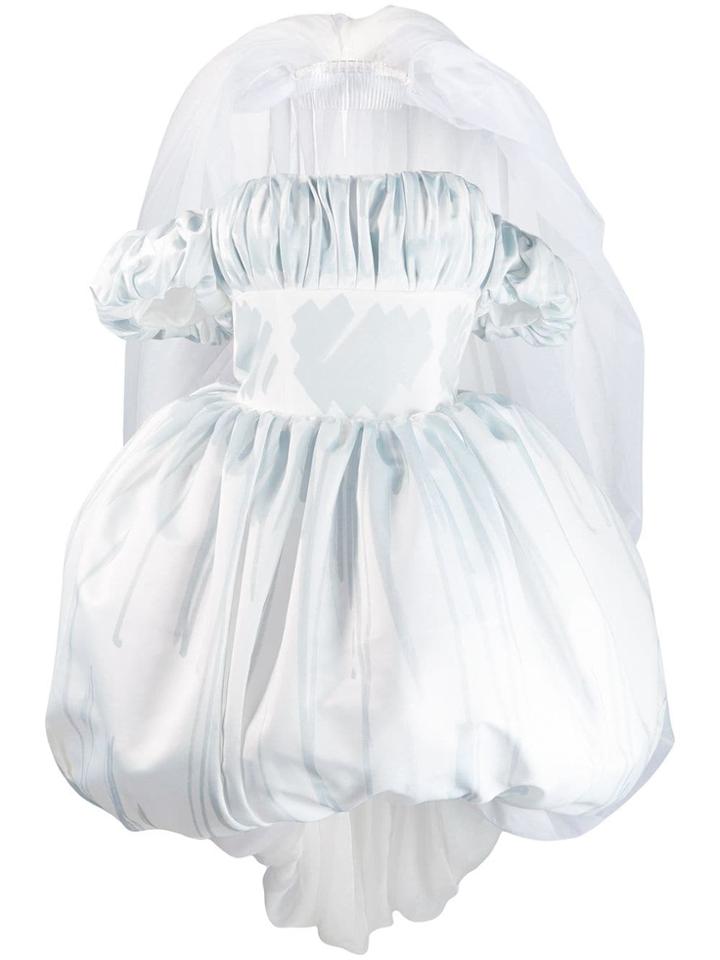 Moschino Brushstroke Duchess Wedding Dress - White