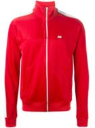 Ami Alexandre Mattiussi Funnel Neck Track Jacket, Men's, Size: Large, Red, Cotton/polyester