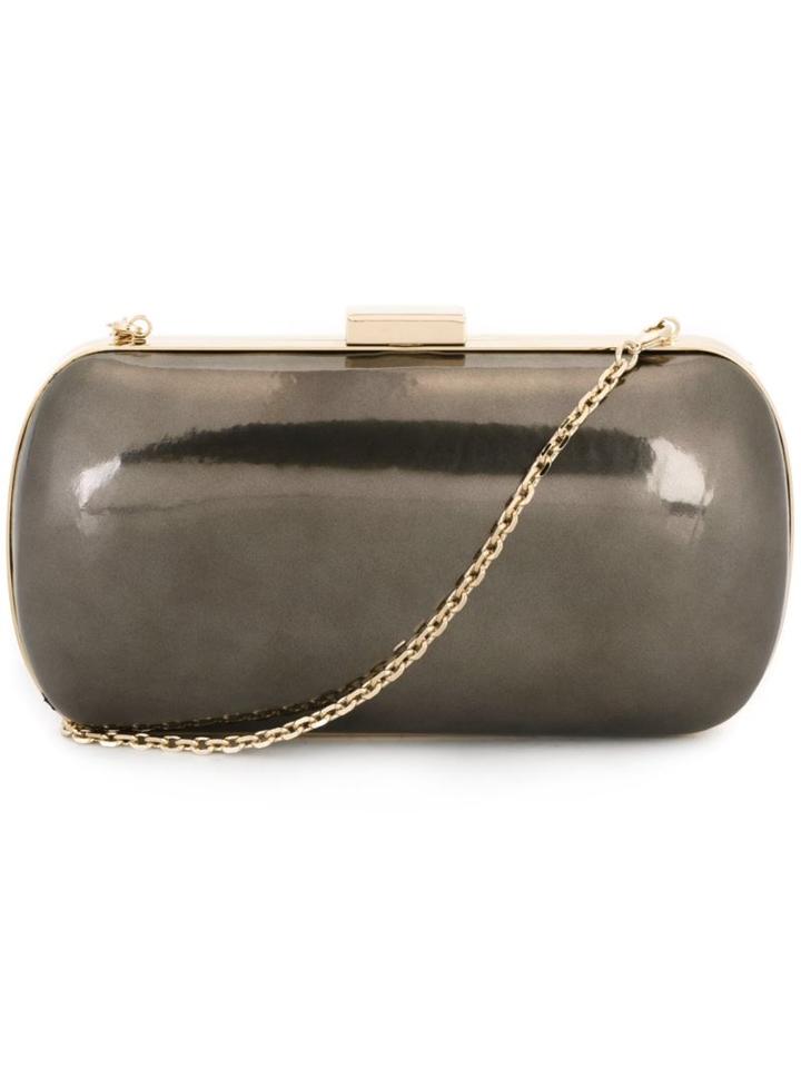 Sergio Rossi Oval Clutch, Women's, Grey