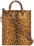 Sophie Hulme - Albion Mini Leopard Tote - Women - Leather - One Size, Brown, Leather