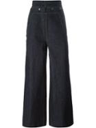 Juun.j - Button High-rise Waist Wide Leg Jeans - Men - Cotton - 46, Blue, Cotton