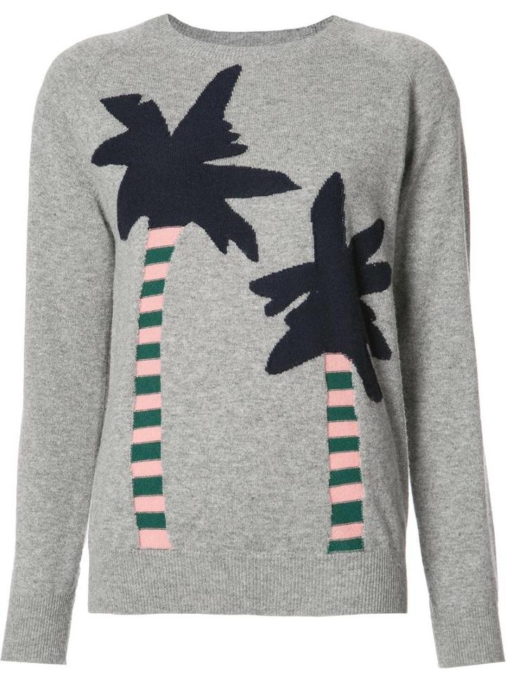 Chinti And Parker Palm Trees Jumper, Women's, Size: Large, Cashmere