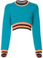 Versus Thin-waisted Cropped Sweatshirt - Blue