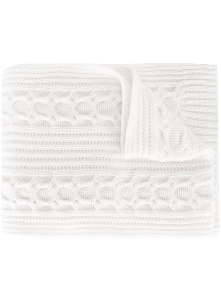 N.peal Cashmere Wide Cable Scarf, Women's, Nude/neutrals, Cashmere