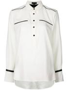 Rag & Bone Contrast Detail Buttoned Shirt - White
