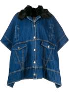 Pinko Single-breasted Cape Coat - Blue