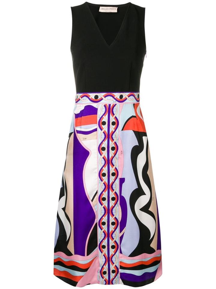 Emilio Pucci Vallauris Print Sleeveless Dress - Black