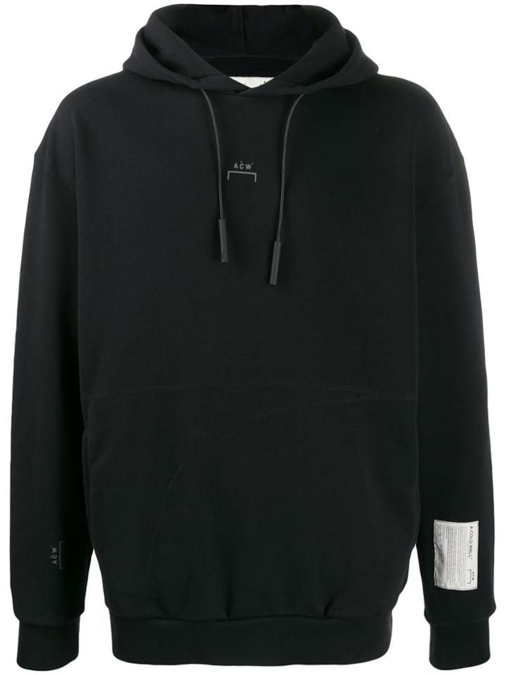 A-cold-wall* Logo Print Drawstring Hoodie - Black