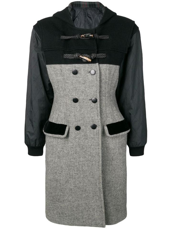 Jean Paul Gaultier Pre-owned Hooded Double-breasted Coat - Grey