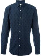 Hope Dot Print Shirt, Men's, Size: 46, Blue, Cotton