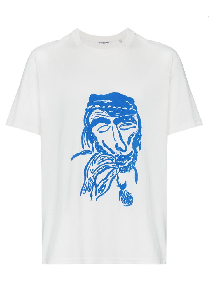Our Legacy Sailor Print Cotton T Shirt - White