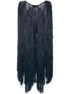 Nk Fringed Coat - Black