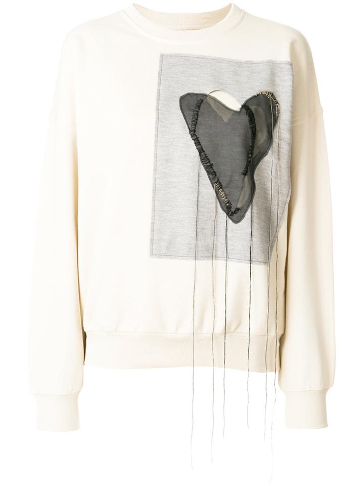 Maison Margiela Heart Patch Sweatshirt - Nude & Neutrals