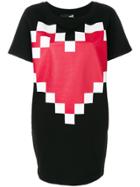 Love Moschino Heart Print T-shirt Dress - Black