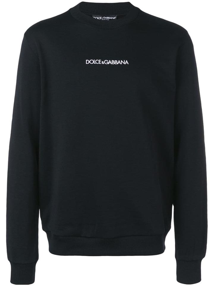 Dolce & Gabbana Contrast Logo Jumper - Black