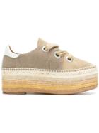 Chloé Lace-up Espadrilles - Nude & Neutrals