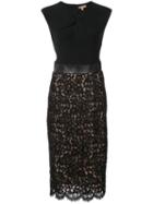 Embroidered Flowers Dress - Women - Cotton/polyamide/rayon - 8, Black, Cotton/polyamide/rayon, Michael Kors
