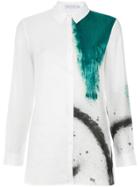 Mara Mac Printed Long Sleeves Shirt - White