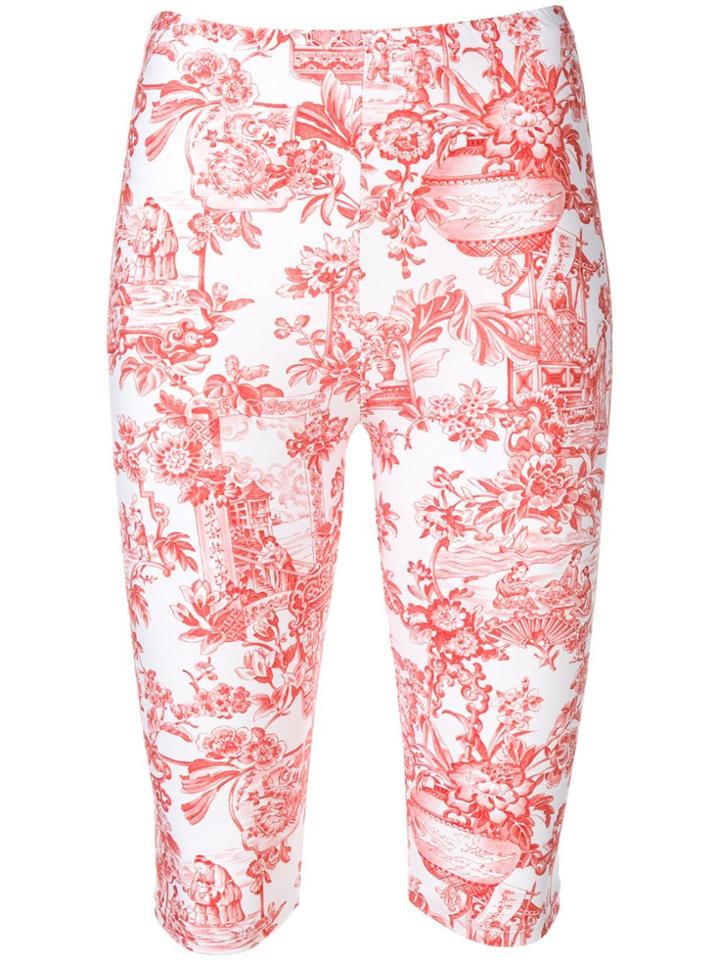 Melampo Floral Print Cycling Shorts - Red