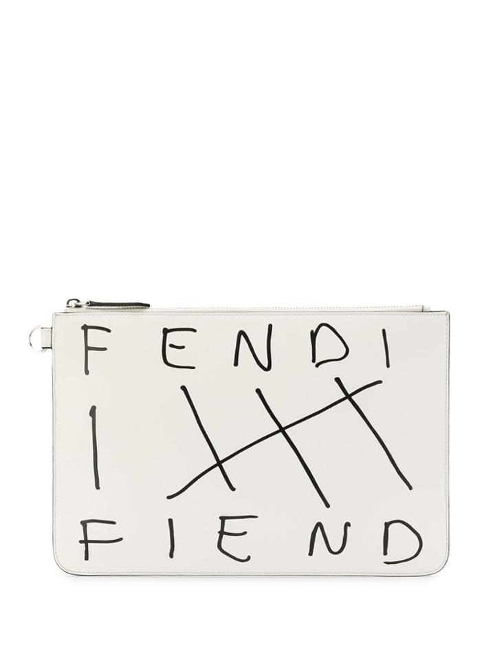 Fendi Fendi Fiend Pouch - White