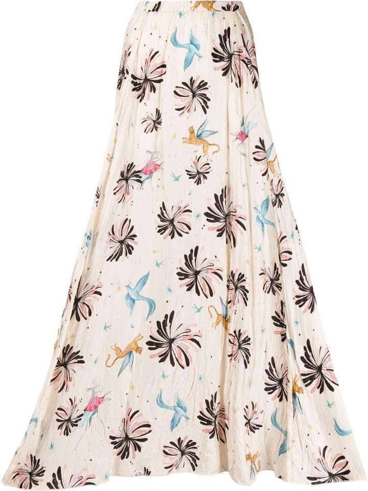 Forte Forte Printed Maxi Skirt - Neutrals