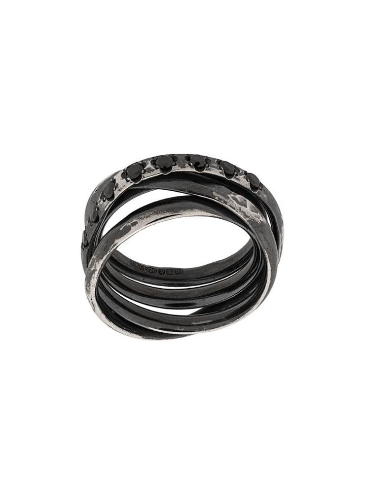 Chin Teo Layered Embellished Ring - Metallic