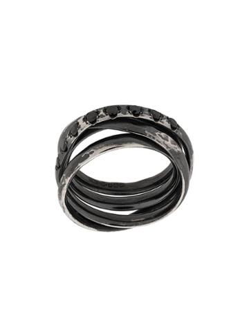Chin Teo Layered Embellished Ring - Metallic