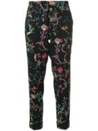 Etro Embroidered Cropped Trousers - Multicolour
