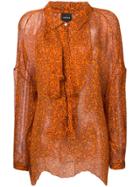 Aspesi Floral Chiffon Blouse - Red