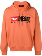 Diesel Logo Print Hoodie - Yellow & Orange
