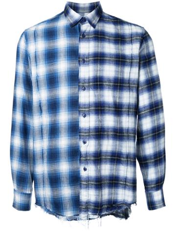 Converse Tokyo One - Distressed Plaid Shirt - Men - Cotton - One Size, Blue, Cotton