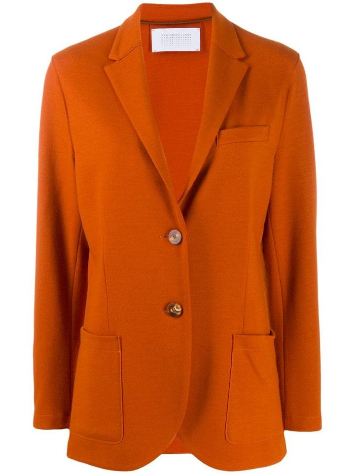 Harris Wharf London Long Sleeve Knitted Blazer - Orange