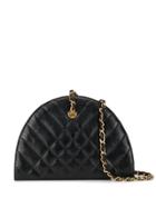 Chanel Pre-owned 85-93s Semi Circle Chain Bag - Black