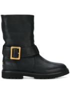 Bally Georgy Fur-lined Biker Boots - Black