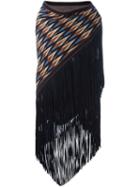 Antonia Zander Fringed Cape, Women's, Cotton/aramid/viscose/polyacrylic