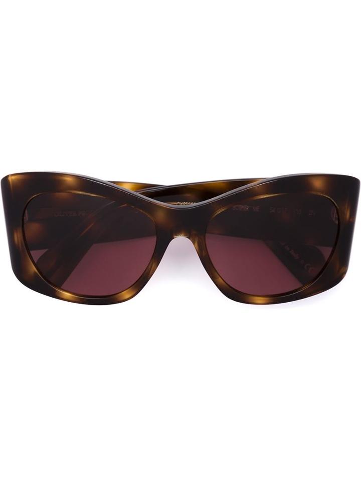 Oliver Peoples 'bother Me' Sunglasses, Women's, Brown, Acetate