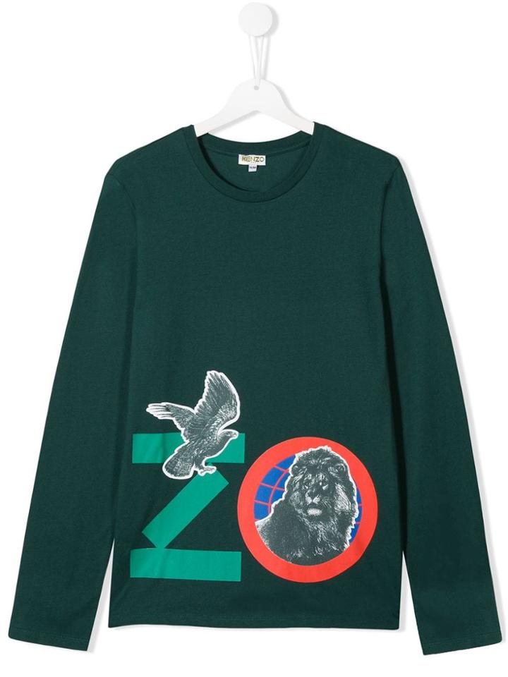 Kenzo Kids Logo Jumper - Green