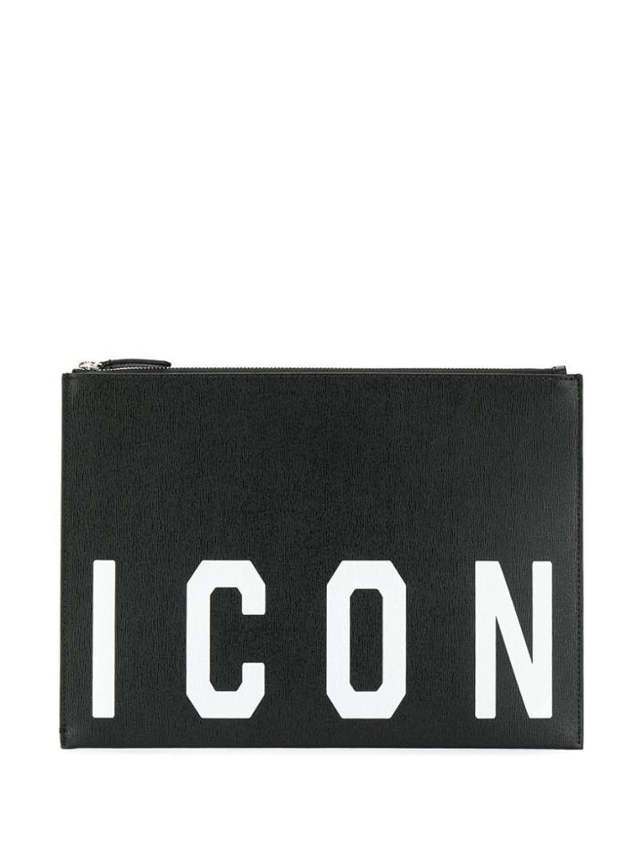 Dsquared2 Icon Clutch Bag - Black