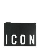 Dsquared2 Icon Clutch Bag - Black