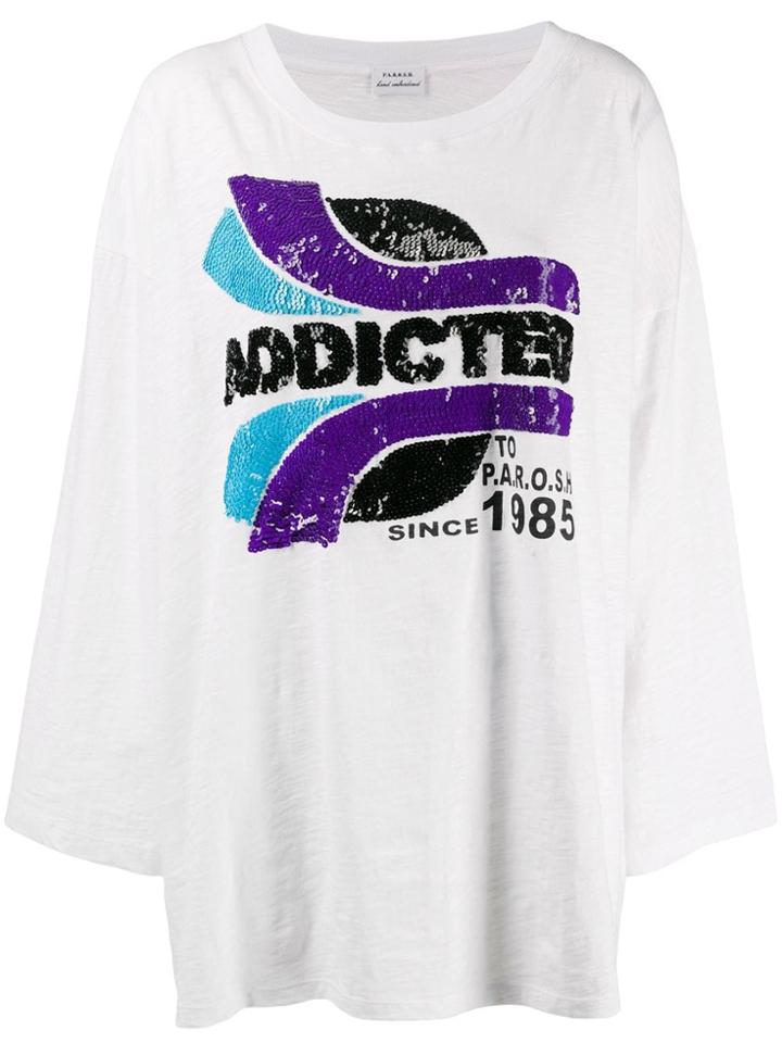 P.a.r.o.s.h. Oversized Knitted Top - White