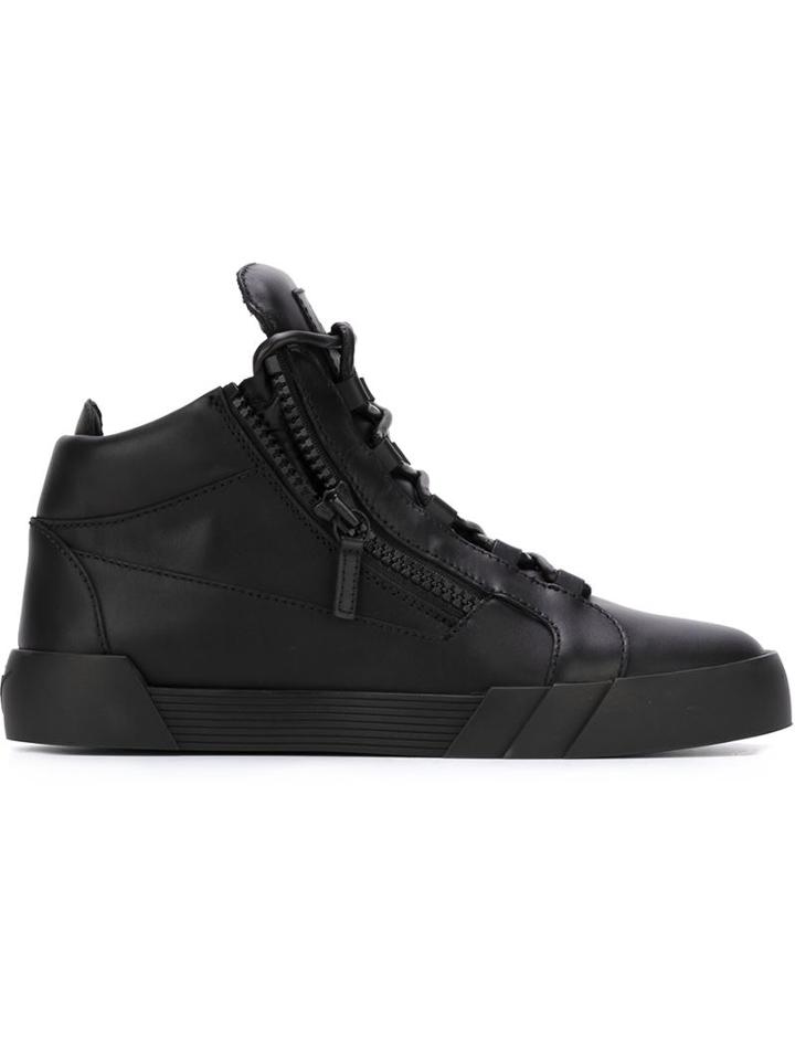 Giuseppe Zanotti Design Kriss Hi-top Sneakers, Men's, Size: 43, Black, Leather/rubber
