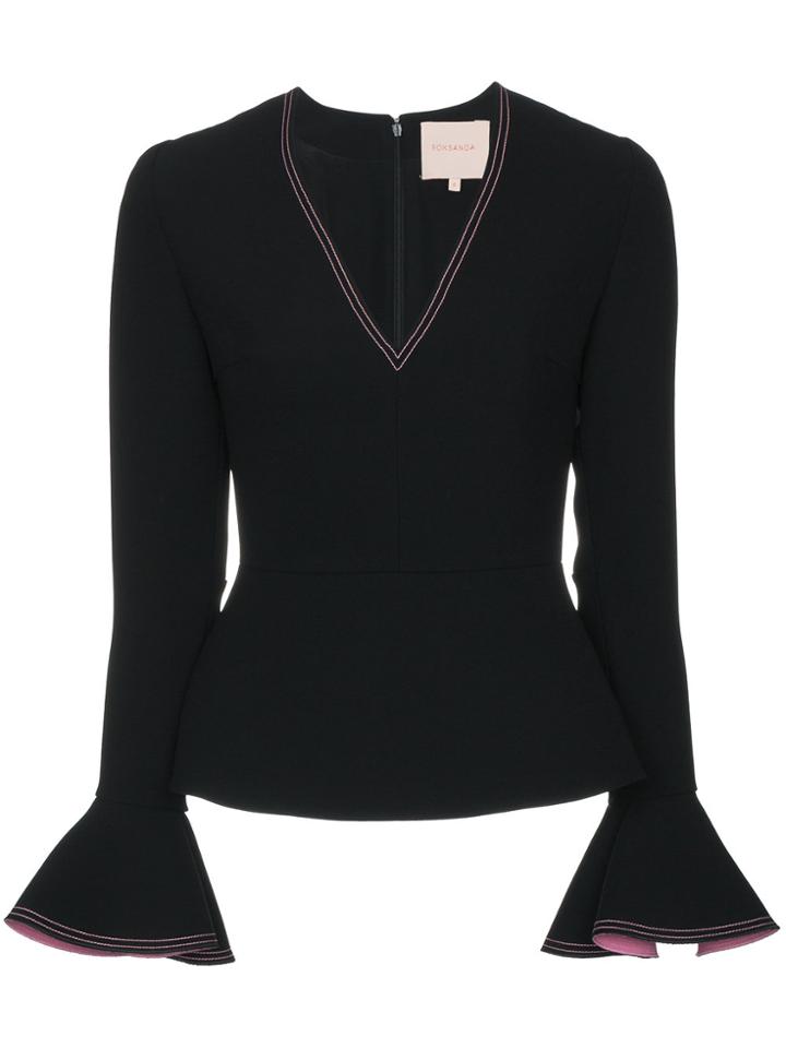 Roksanda Flared Sleeve Top - Black