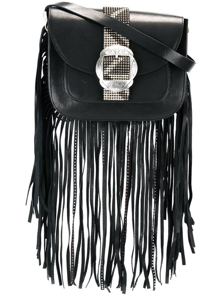 Htc Hollywood Trading Company Fringe Studded Carryall Crossbody Bag
