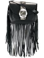 Htc Hollywood Trading Company Fringe Studded Carryall Crossbody Bag