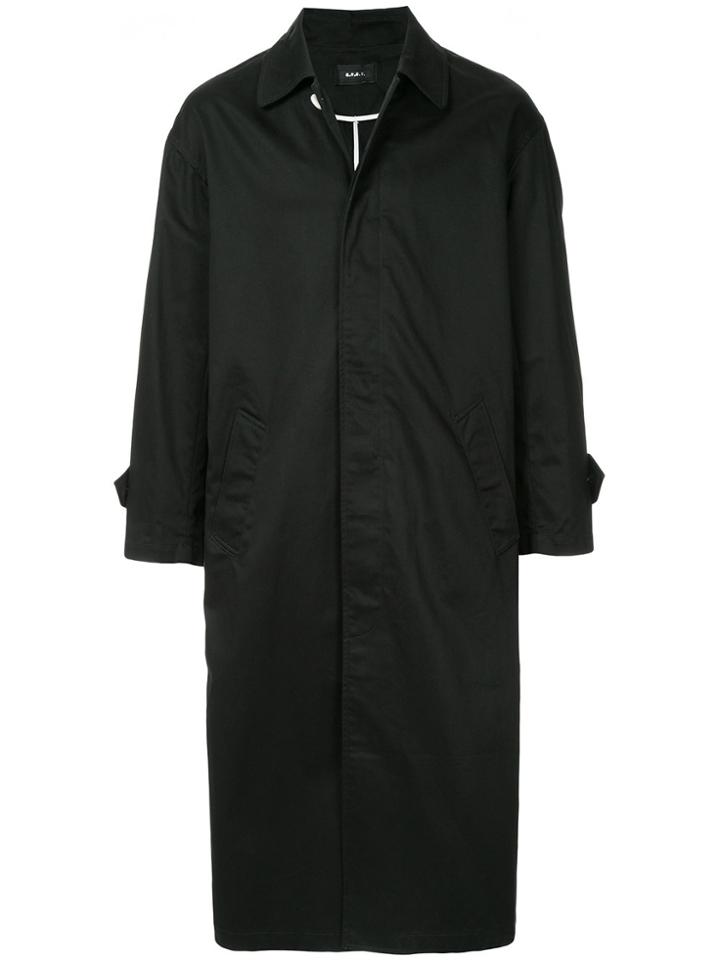 G.v.g.v. Long Lace-up Detail Coat - Black