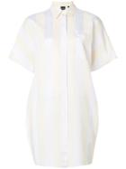 Aspesi Striped Shirt Dress - White