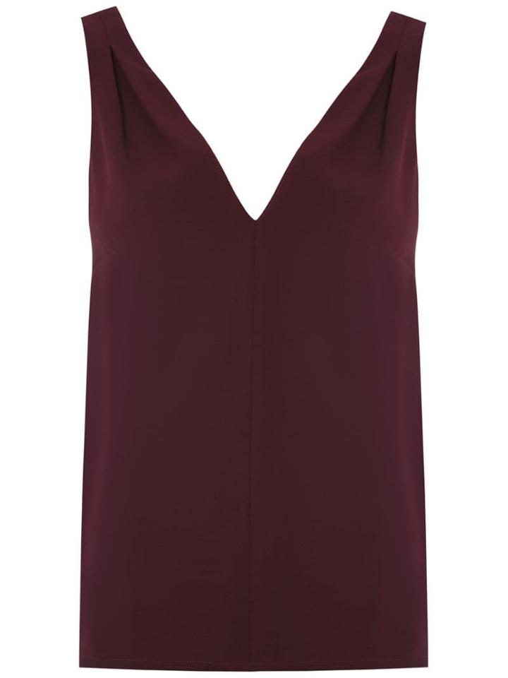Egrey Tank Top With Pleated Details - Purple