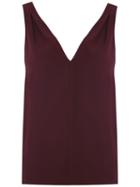Egrey Tank Top With Pleated Details - Purple