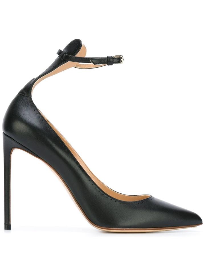 Francesco Russo Ankle Strap Pumps - Black